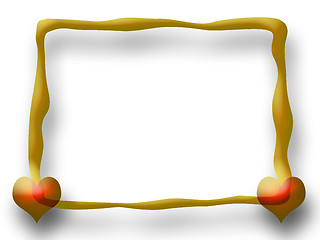 Image showing Golden Love Frame