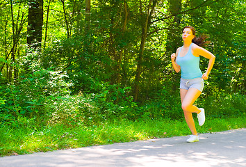 Image showing Young Woman Outdoor Workout