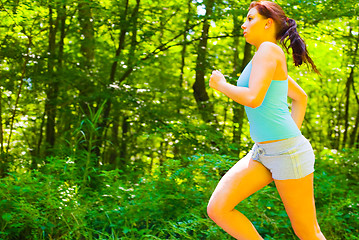 Image showing Young Woman Outdoor Workout