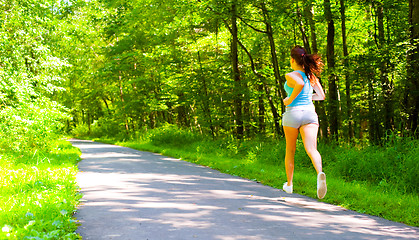 Image showing Young Woman Outdoor Workout