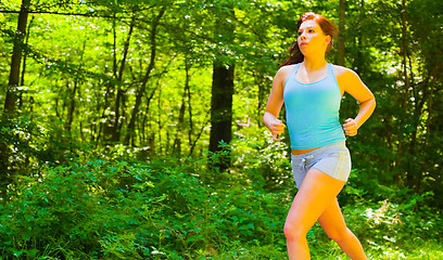 Image showing Young Woman Outdoor Workout