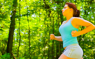 Image showing Young Woman Outdoor Workout