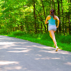 Image showing Young Woman Outdoor Workout