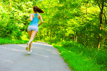 Image showing Young Woman Outdoor Workout