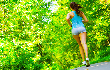 Image showing Young Woman Outdoor Workout