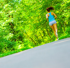 Image showing Young Woman Outdoor Workout