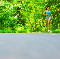 Image showing Young Woman Outdoor Workout