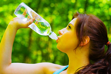 Image showing Young Woman Outdoor Workout