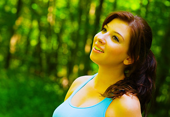 Image showing Young Woman Outdoor Workout