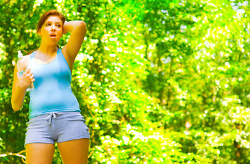 Image showing Young Woman Outdoor Workout