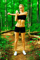 Image showing Blonde Woman Exercising 