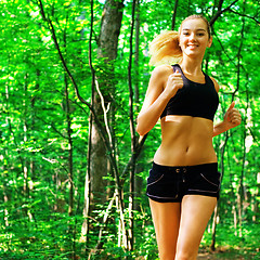 Image showing Blonde Woman Exercising 