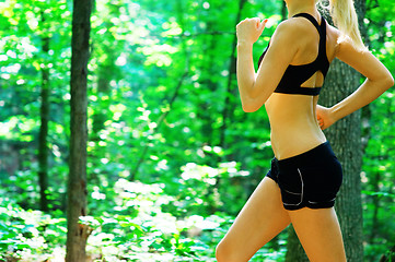 Image showing Blonde Woman Exercising 