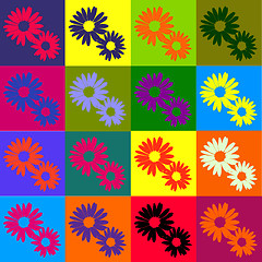 Image showing Retro flowers