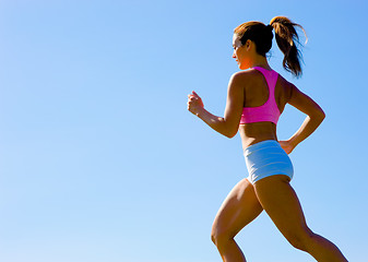 Image showing Athletic Woman Exercising 