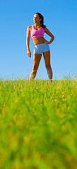 Image showing Athletic Woman Exercising 