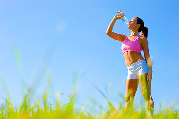 Image showing Athletic Woman Exercising 