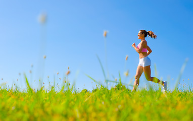 Image showing Athletic Woman Exercising 