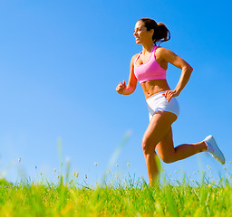 Image showing Athletic Woman Exercising 