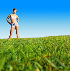 Image showing Fit Young Woman Working Out