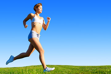 Image showing Fit Young Woman Working Out