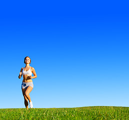 Image showing Fit Young Woman Working Out