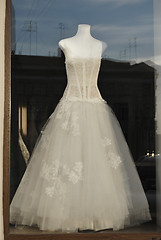 Image showing White Evening Dress