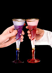 Image showing Couple of glasses, celebration