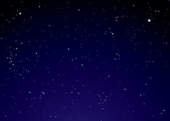 Image showing Night sky with star clouds