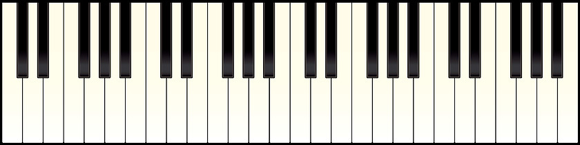 Image showing piano keyboard long