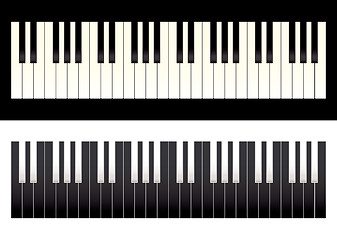 Image showing Piano keyboard contrast