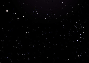 Image showing Night sky dark with stars