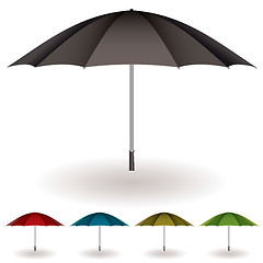 Image showing umbrella colorful collection