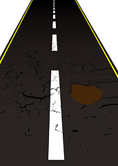 Image showing road pot hole