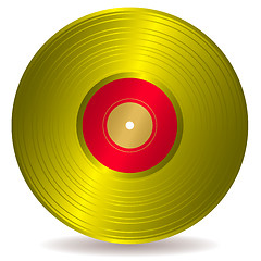 Image showing golden disc record album