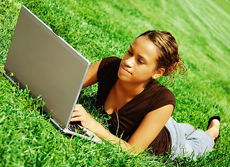 Image showing Laptop Girl