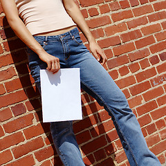 Image showing Fashion Girl With Sign