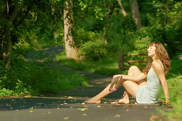 Image showing Pretty Girl Sitting