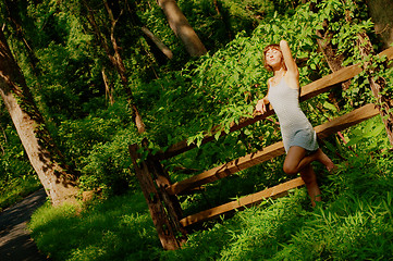 Image showing Pretty Girl in Woods