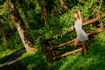 Image showing Pretty Girl in Woods