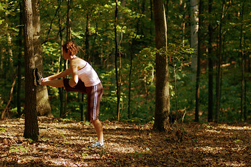 Image showing Stretching Runner