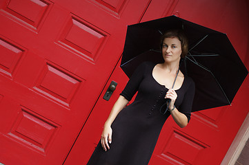 Image showing Woman With Umbrella