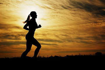 Image showing Sunset Runner