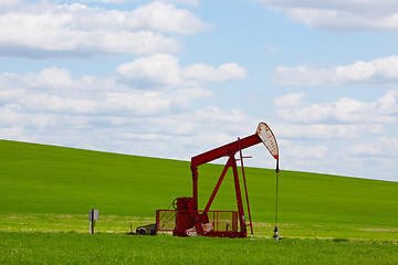 Image showing Red Pumpjack