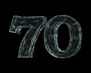 Image showing frozen number seventy