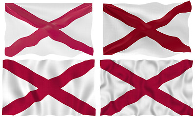 Image showing four flags of alabama