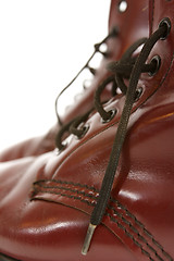 Image showing detail of leather boot