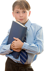 Image showing Schoolboy with a book