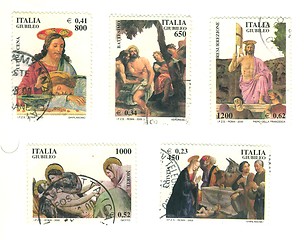 Image showing italian stamps