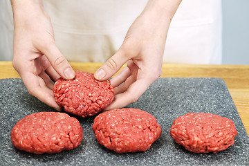 Image showing Cooking with ground beef